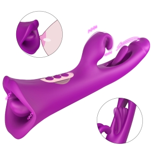 Tongue G-Spot flapping vibrator female Masturbator