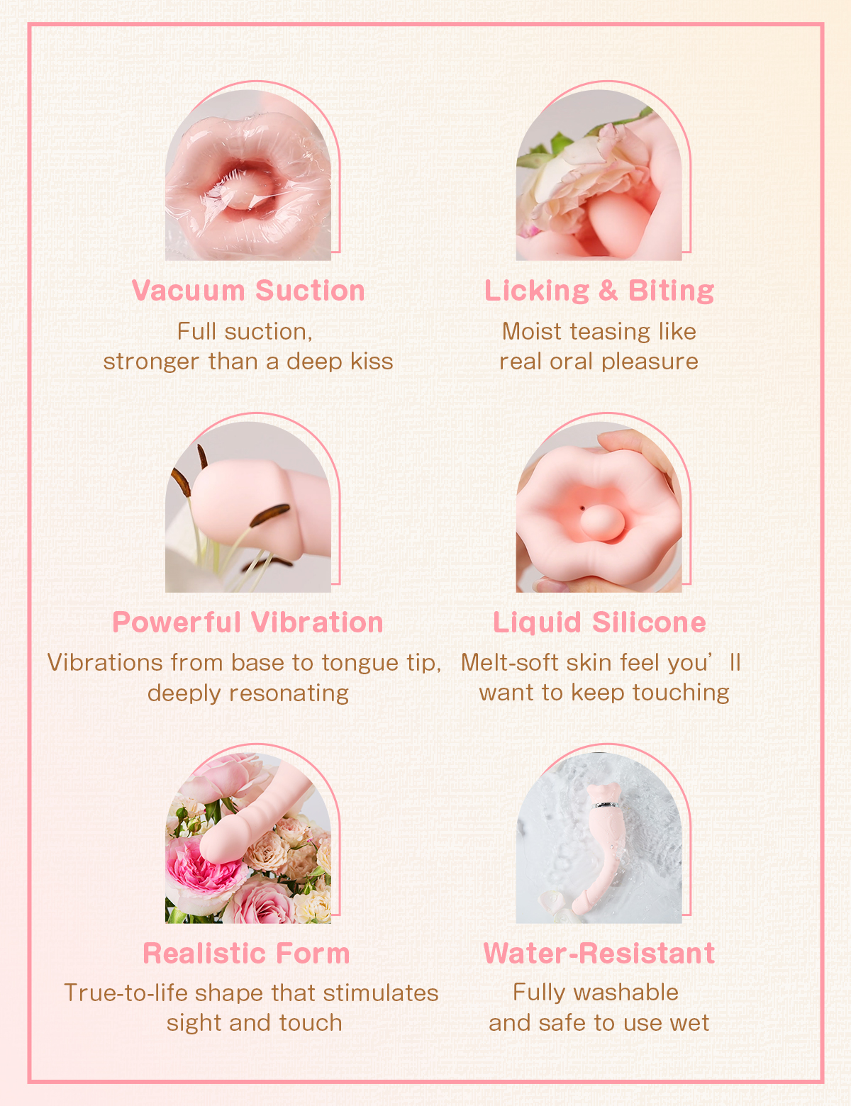 DEVIL FLOWER - Tongue Licking, Sucking & Vibrating Dildo
