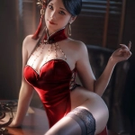 PEARL DETAIL CHEONGSAM LINGERIE SET